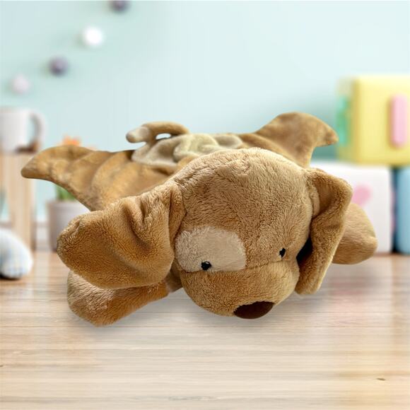 Baby Gund 16" Spunky Huggybuddy Puppy Dog Tan Lovey Security Blanket Plush Toy - Picture 1 of 7